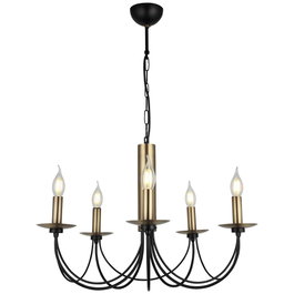 Opviq Candelabro de Cuerpo de Metal Antigüedad y Negro